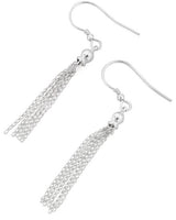 Sterling Silver Hanging Chains Dangle Earrings